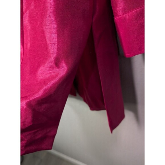 Chico’s Bracelet Sleeve Hot Pink Topper Jacket Tunic Smock Jacket sz 12 14 113 - Picture 10 of 13